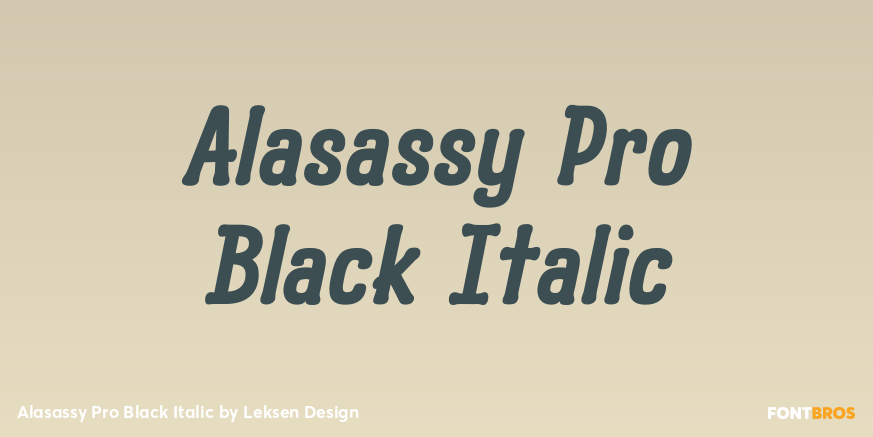 Alasassy Pro Black Italic Poster