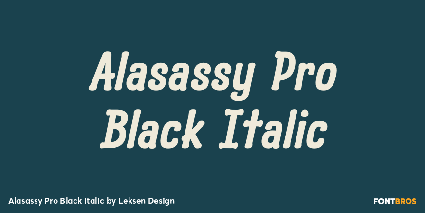 Alasassy Pro Black Italic Poster