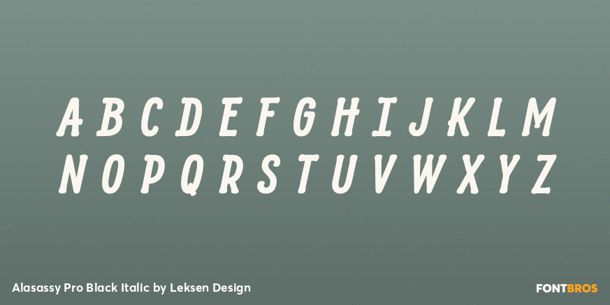 Alasassy Pro Black Italic Font Poster #2