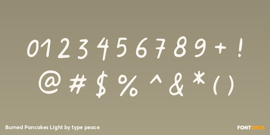 Burned Pancakes Light Font Poster #1