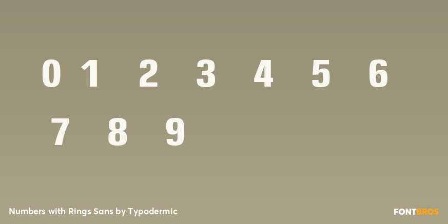 Numbers with Rings Sans Font Poster #1