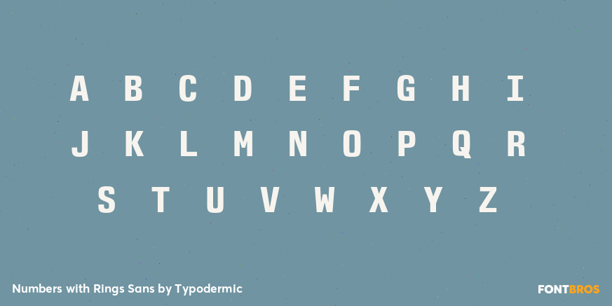 Numbers with Rings Sans Font Poster #2