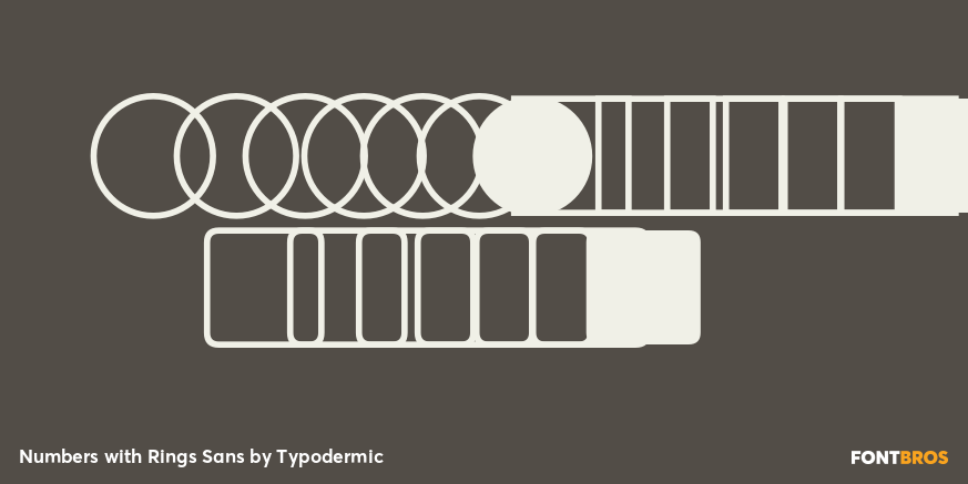 Numbers with Rings Sans Font Poster #3