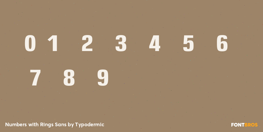 Numbers with Rings Sans Font Poster #4