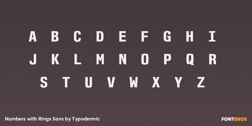 Numbers with Rings Sans Font Poster #1