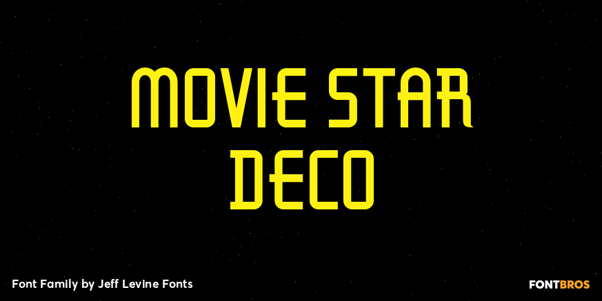 Movie Star Deco Font Family Poster