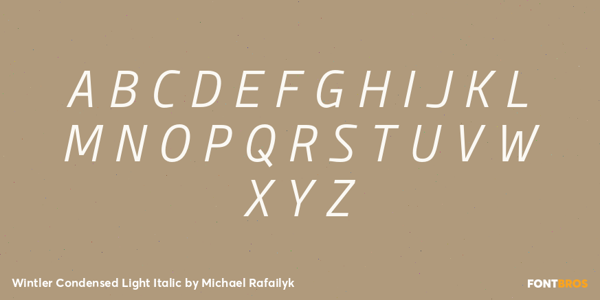 Wintler Condensed Light Italic Font Poster #1