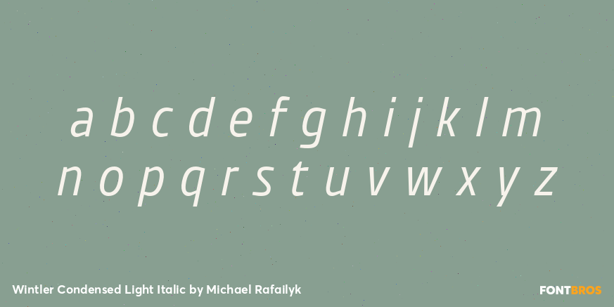 Wintler Condensed Light Italic Font Poster #1