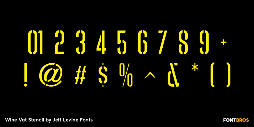 Wine Vat Stencil Font Poster #4