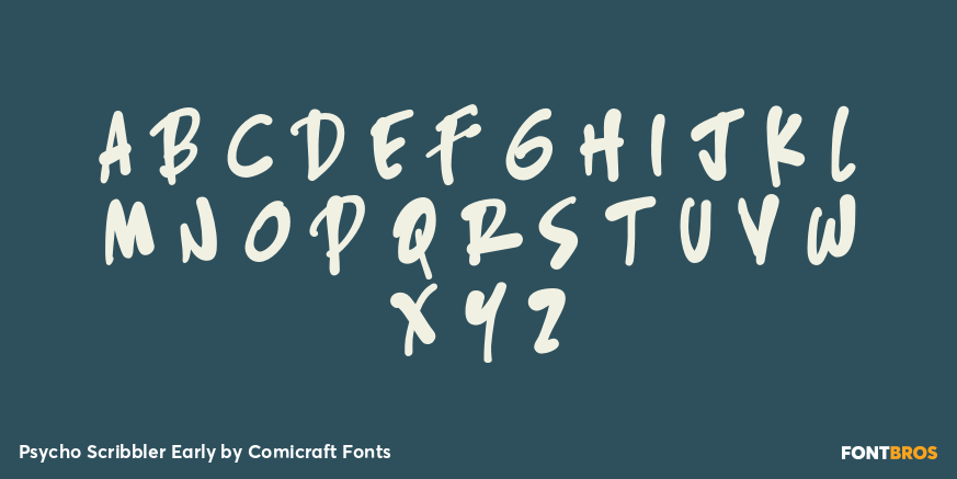 Psycho Scribbler Early Font Poster #2