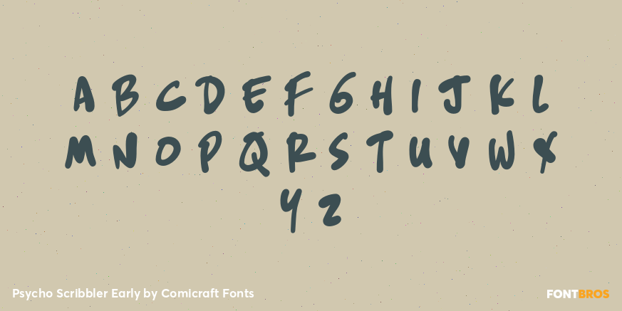 Psycho Scribbler Early Font Poster #3