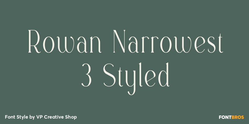 Rowan Narrowest 3 Styled Font Poster #1