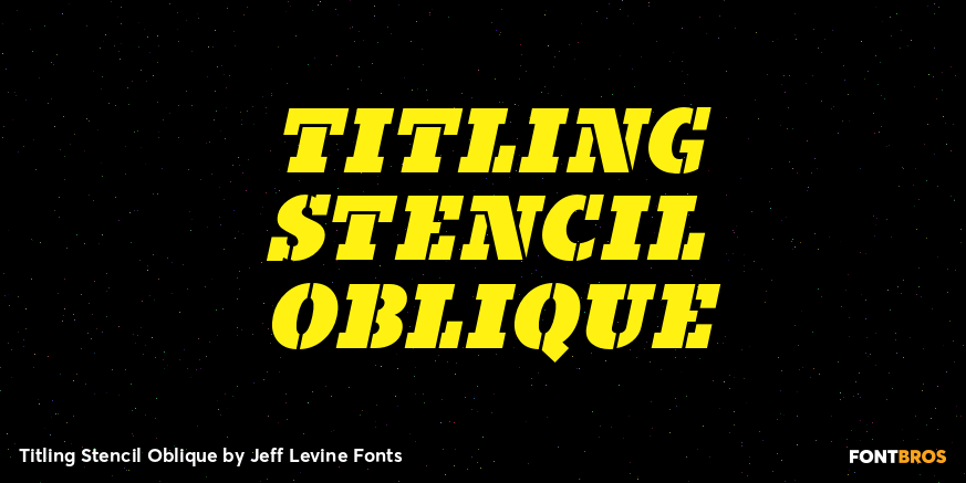 Titling Stencil Oblique Font Poster #1