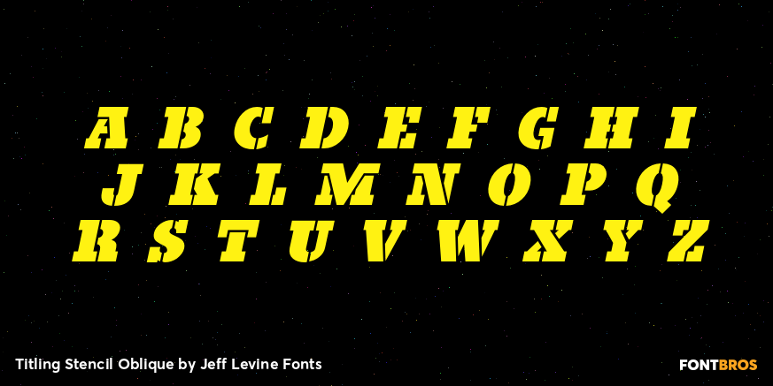 Titling Stencil Oblique Font Poster #2