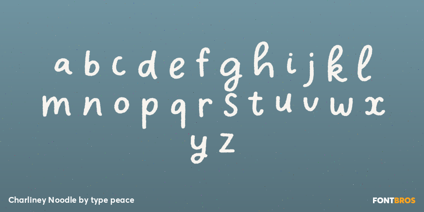 Charliney Noodle Font Poster #3
