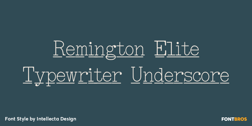 Remington Elite Typewriter Underscore Poster