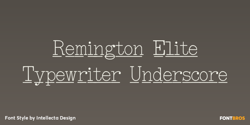 Remington Elite Typewriter Underscore Poster
