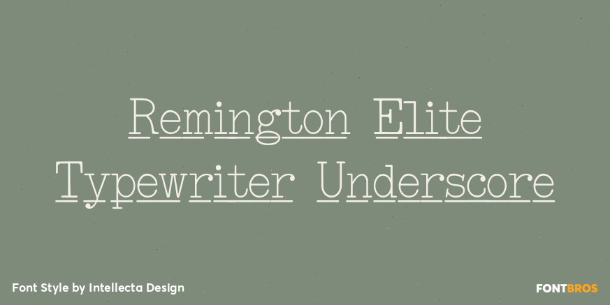 Remington Elite Typewriter Underscore Poster