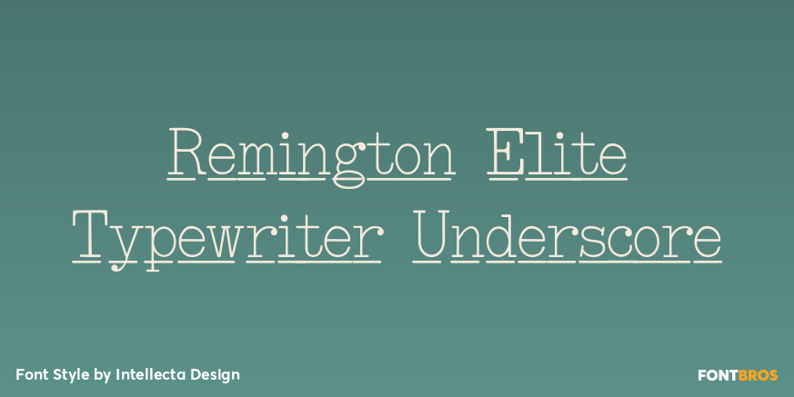 Remington Elite Typewriter Underscore Poster