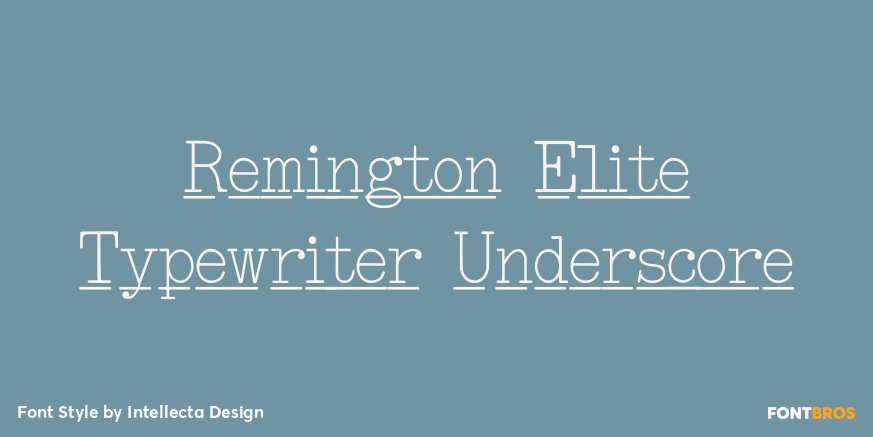 Remington Elite Typewriter Underscore Poster
