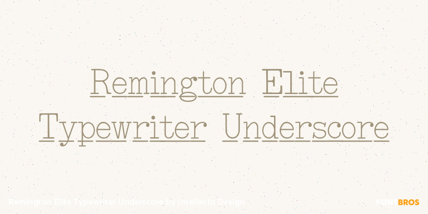 Remington Elite Typewriter Underscore Poster