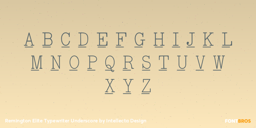 Remington Elite Typewriter Underscore Font Poster #2