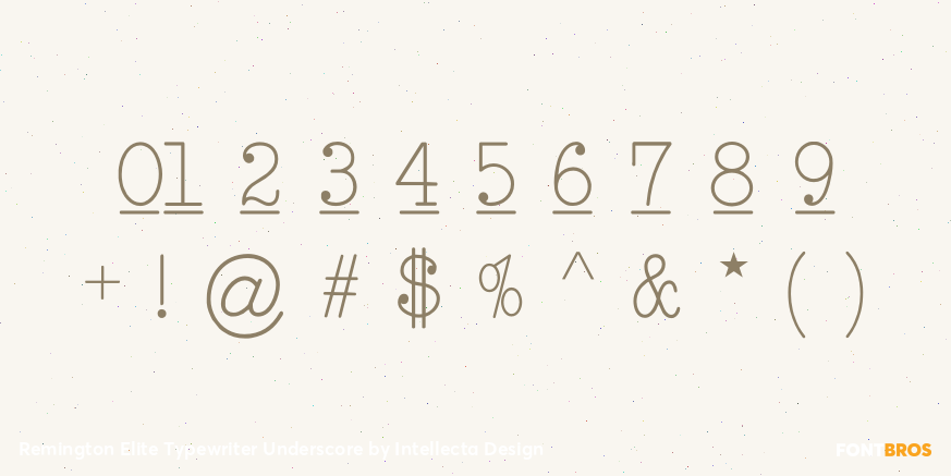 Remington Elite Typewriter Underscore Font Poster #4