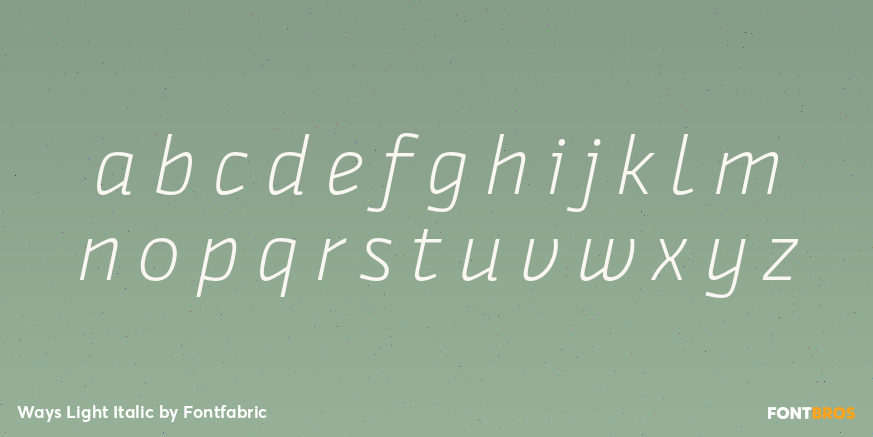Ways Light Italic Font Poster #3