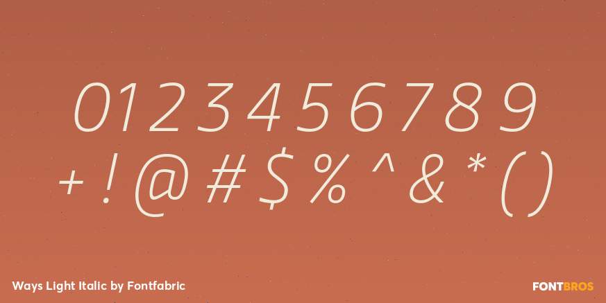 Ways Light Italic Font Poster #4