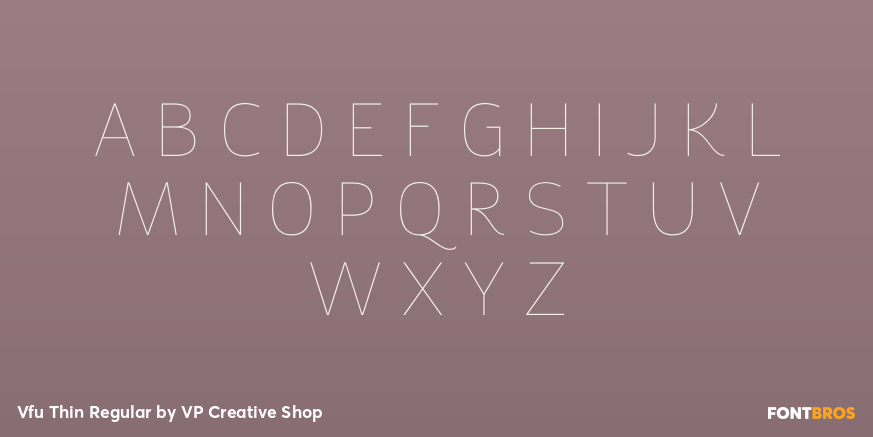 Vfu Thin Regular Font Poster #2