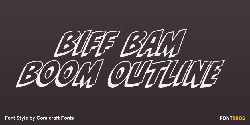 Biff Bam Boom Outline Poster