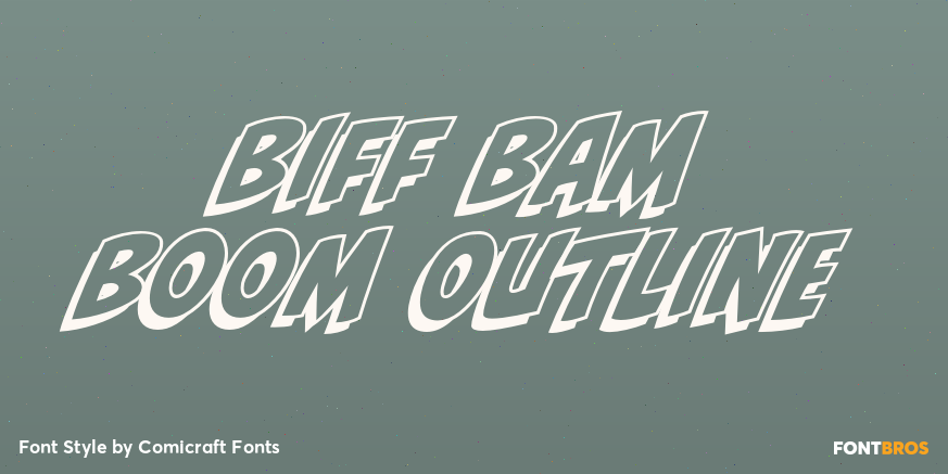 Biff Bam Boom Outline Poster