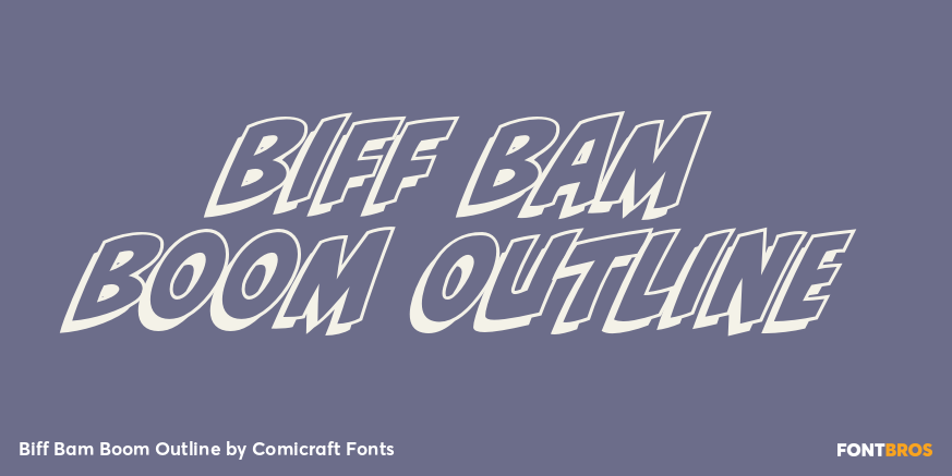 Biff Bam Boom Outline Font Poster #1