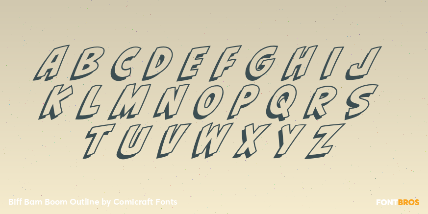 Biff Bam Boom Outline Font Poster #2