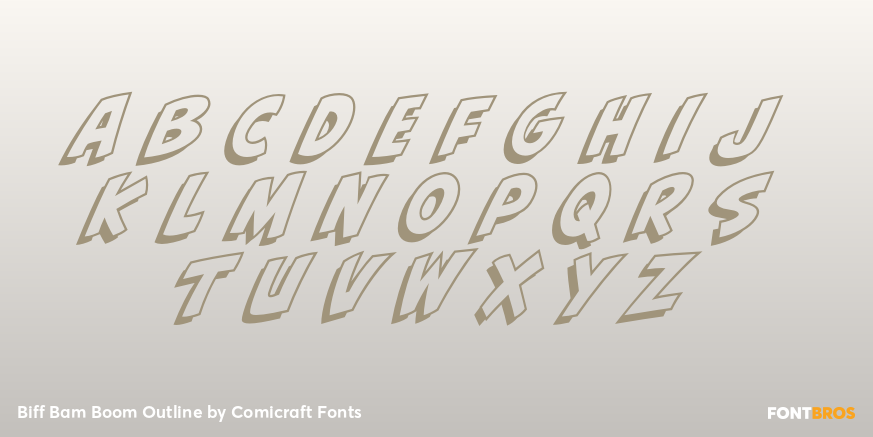 Biff Bam Boom Outline Font Poster #3