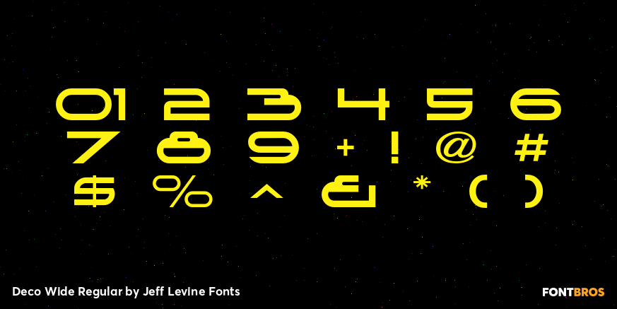 Deco Wide Regular Font Poster #4