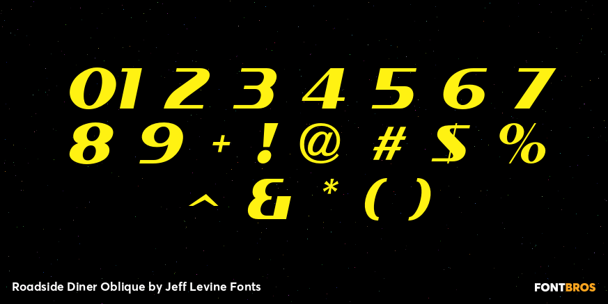 Roadside Diner Oblique Font Poster #1