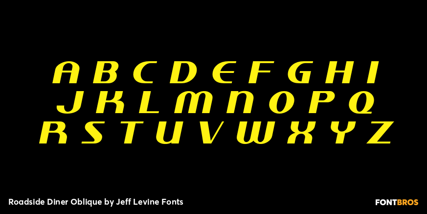 Roadside Diner Oblique Font Poster #1
