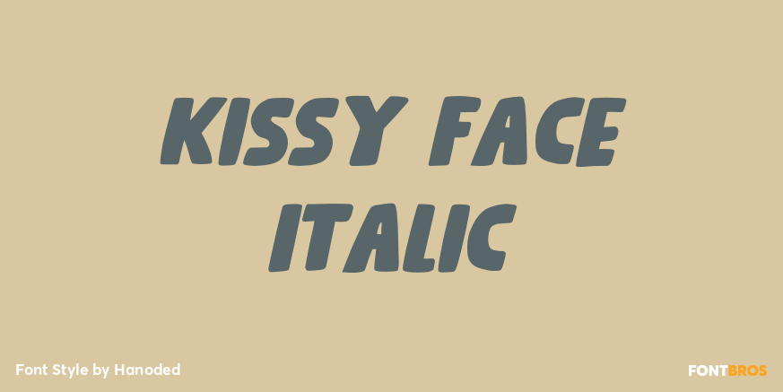 Kissy Face Italic Poster
