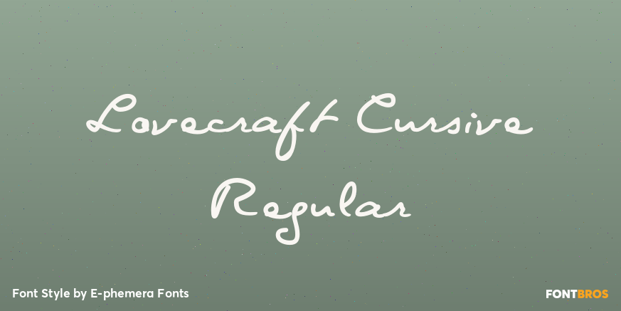 Lovecraft Cursive Regular Poster
