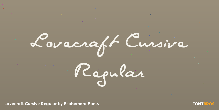 Lovecraft Cursive Regular Poster