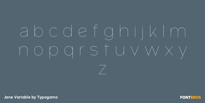 Jane Variable Font Poster #3