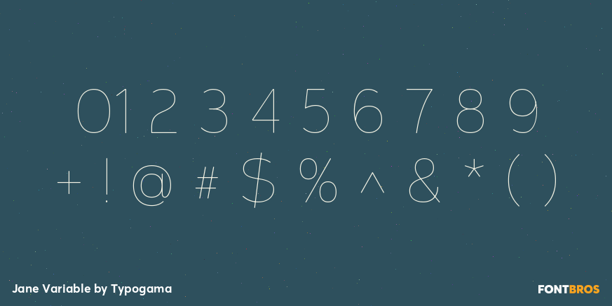 Jane Variable Font Poster #4