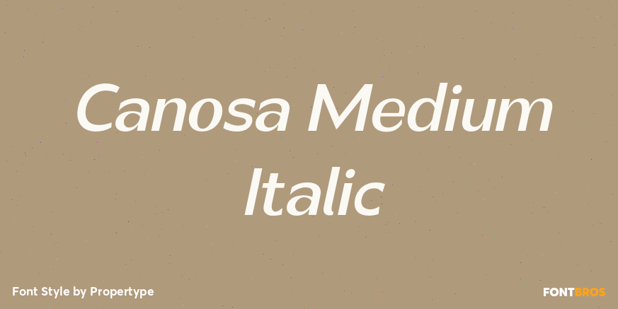 Canosa Medium Italic Poster