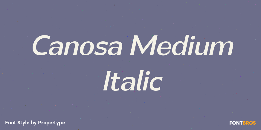 Canosa Medium Italic Poster