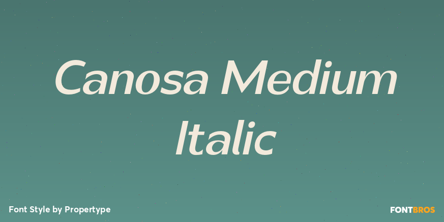 Canosa Medium Italic Poster