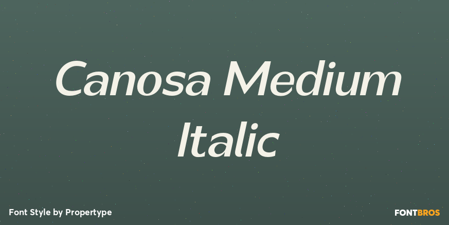 Canosa Medium Italic Poster