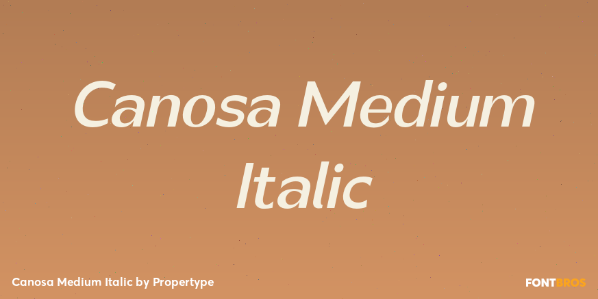 Canosa Medium Italic Poster