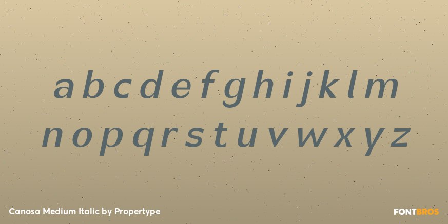 Canosa Medium Italic Font Poster #3