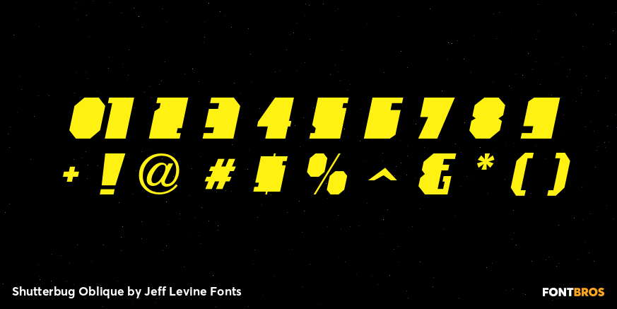 Shutterbug Oblique Font Poster #1